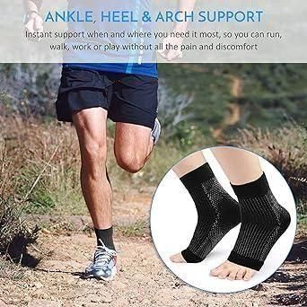 BD Swelling Arch Heel Socks yoga sport protect socks Pack of 2 Pair